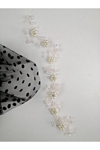 Bontex Accesoriu pentru păr și turban model margaretă transparentă – Coroană – Coroană