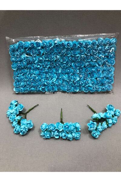 FdayAksesuar Accesoriu panglică decorativă, hârtie turcoaz, flori de trandafi...