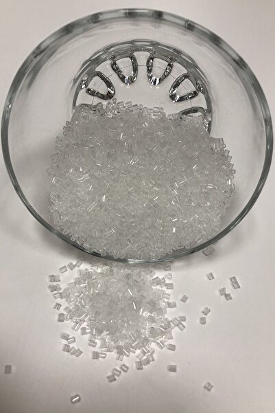 Bontex Λίγες Διαφανείς Λευκές Χάντρες Κοπής 1 Πακέτο 50 γραμμάρια – Χάντρες