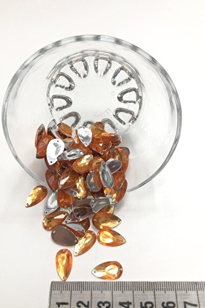 Bontex Оранжеви капкови пластмасови камъчета, 1 опаковка, 20 грама – мъниста