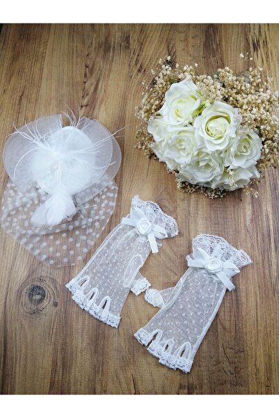 GELD Set de flori artificiale pentru mireasă, buchet de mireasă și set de voa...