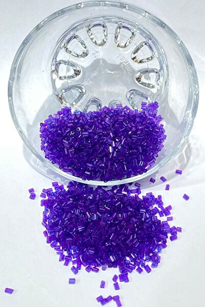 FdayAksesuar Видове мъниста Тъмнолилави нарязани мъниста 1 опаковка 50 грама ...