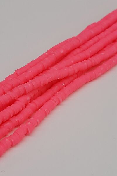 Bontex 1 комплект неонови фуксия Fimo глинени мъниста 6 мм – Мъниста