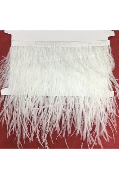 tuhafiyeci Λευκό Φτερό Στρουθοκαμήλου – Διακοσμητική Κορδέλα – Διακοσμητική Κορδέλα