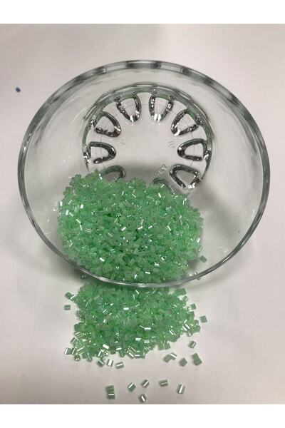 Bontex Mărgele tăiate verde deschis 1 pachet 50 grame Dimensiune 2-2,5 mm – M...