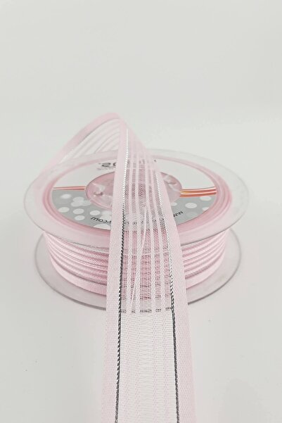 Bontex Pembe Gümüş Ip Kurdele 2,5 Cm 1 Metre – Kurdele – Kurdele