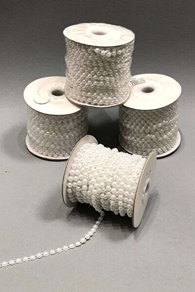 Bontex Perle albe tăiate în linie 6 mm 1 metru – margele