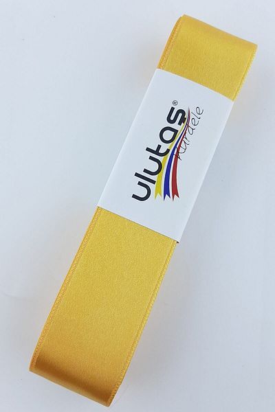 Ulutaş Στολίδια Υλικά Σκούρο Κίτρινο Σατέν Κορδέλα Πλάτος 3 cm 1 Μπάλα 10 μέτρα – Κορδέλα – Κορδέλα