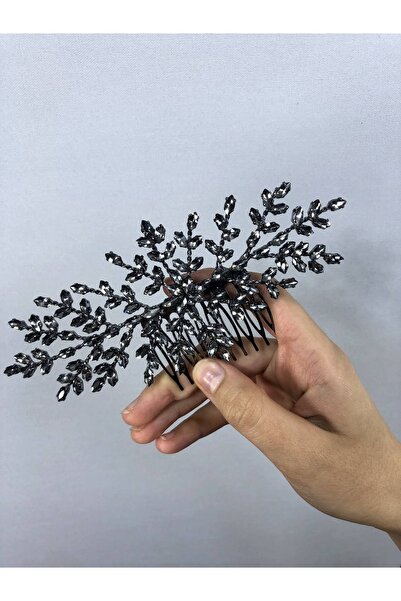 Bontex Κλιπ μαλλιών από ανθρακίτη με Με σχέδιο πέτρες και χτένα – Κορώνα για ...