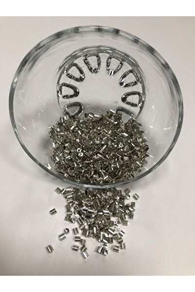 Bontex Mărgele tăiate cu placare groasă, culoare argintie, 1 pachet, 50 grame...