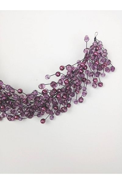 Bontex Accesoriu pentru păr și turban din piatră de cristal violet – Coroană – Coroană