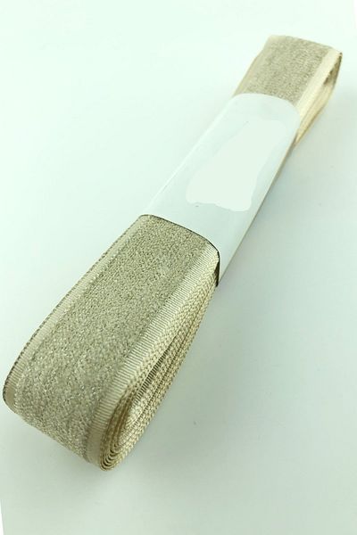 Bontex Μπεζ βελούδινη κορδέλα Πλάτος 2,5 cm 1 μέτρο