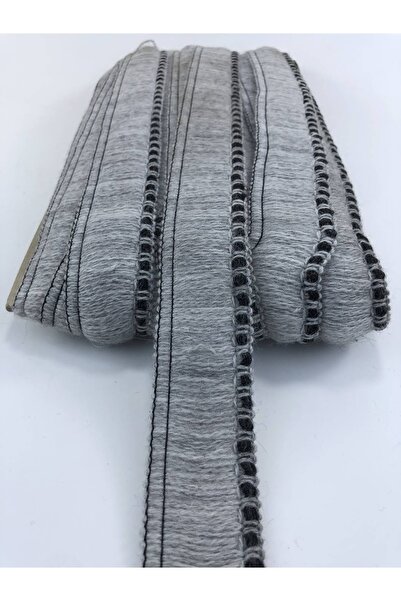 Bontex Γκρι Μαύρη Λεπτομερής Φούντα με Κρόσσια και Λωρίδες 1 Μέτρο Πλάτος 4 Ε...