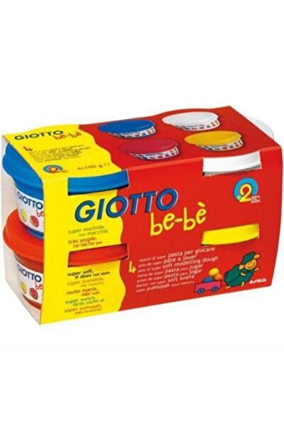 Giotto Be-be Süper Oyun Hamuru Sarı, Kırmızı, Mavi, Beyaz 4 Renk X 100 Gr.