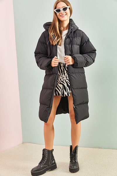 Bianco Lucci Dámský oversize kabát s kapucí