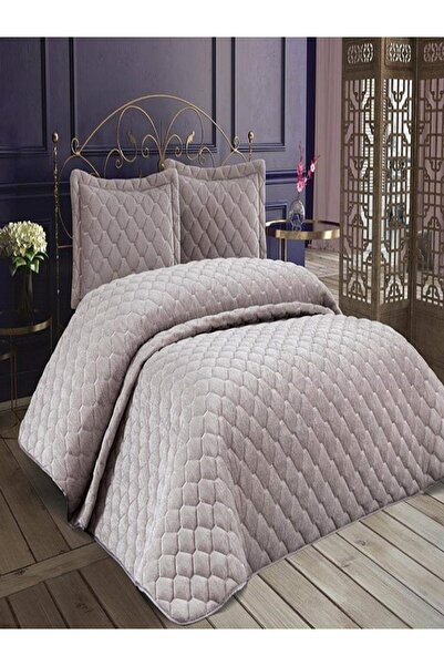 Çeyizci Sokağı Kapitone Çift Kişilik Kadife Yatak Örtüsü