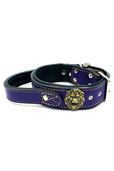 Tasma Market Mor Özel Tasarım Tutma Kulplu Deri Köpek Tasması