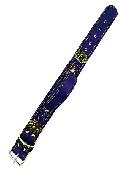 Tasma Market Mor Özel Tasarım Tutma Kulplu Deri Köpek Tasması