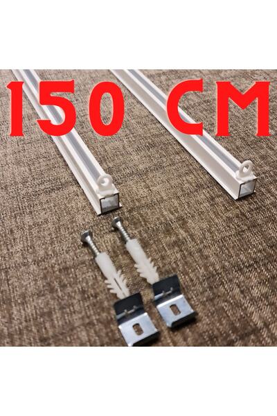 GARDINESTAN JUNG CFO GmbH Tek Kanallı Beyaz Alüminyum Ray Metal Portray