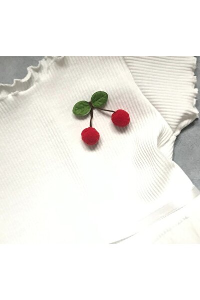 Genel Markalar Kız Çocuk Tütü Elbise Kirazlı Beyaz 2 Yaş, 2b Tkm 1027