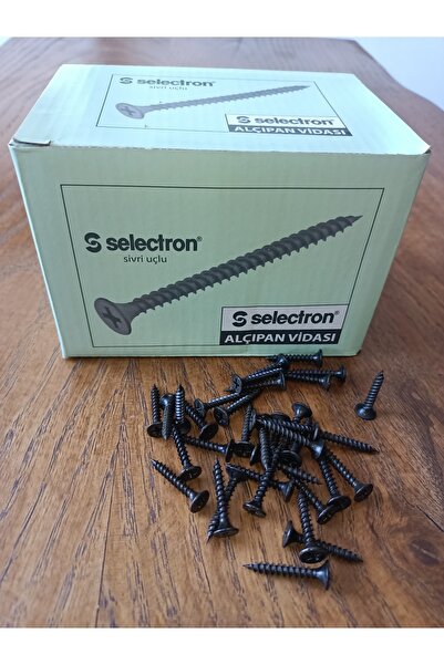 Selectron 3.5×25 Sivri Uçlu Alçıpan Vidası (1000'Lİ)