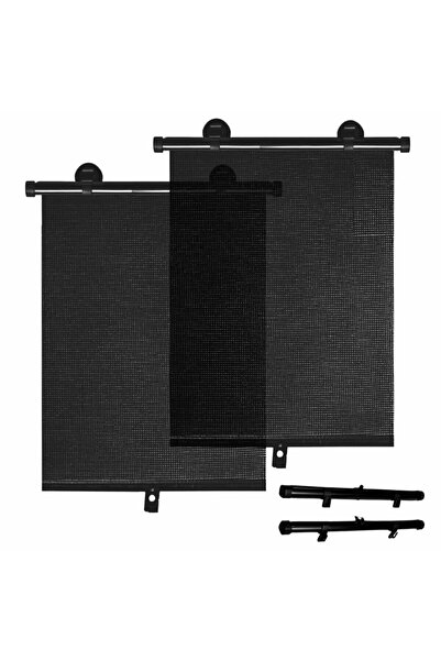 BTL OTOMOTİV Yan Cam Makaralı Perde Siyah 2 'li Takım 40*45