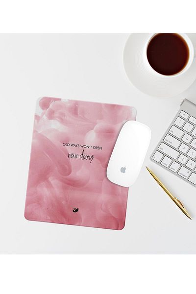 Özer Store Patterned Motivational Quotes Rectangular Mouse Pad with Wrist Support Mouse Pad