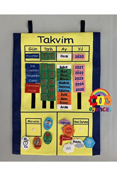 niloyuncak Takvim Pano (cırt Cırtlı Kumaş)