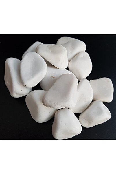 Doğalsan Tarım Beyaz Taş 6 Kg 4-6 Cm Beyaz Dolomit Taş Dere Taşı Çakıl Taşı B...