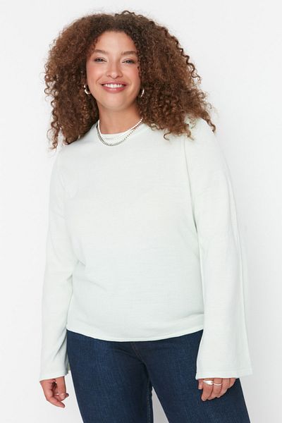 Trendyol Curve Light Mint Spanish Sleeve Knitwear Sweater TBBAW23AN00034