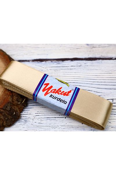 YAKUT Ornamental Materials Satin Ribbon 4 Cm Gold 5 Meters