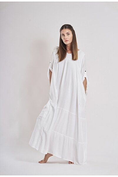 Bohemian Black Silk Oversize Long Women's Dress