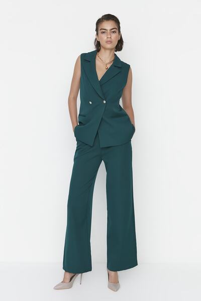 Trendyol Collection Бензинові ткані штани з високою талією TWOAW23PL00134