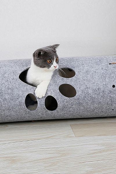UTKU TASARIM Paw Cat Tunnel Cat Bed Kennel Cat Toy Tunnel