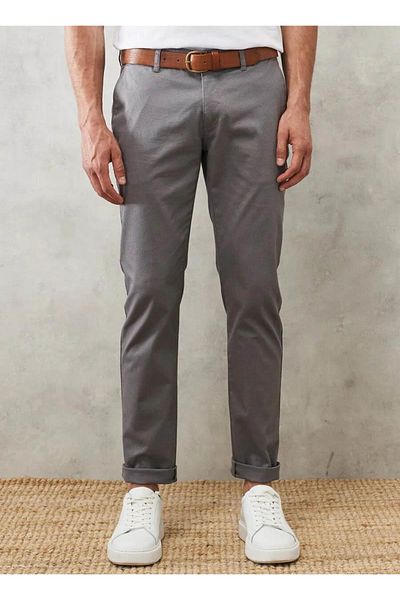 PANT POSİTİVE Ανδρικό υφασμάτινο παντελόνι Haakmen Italian Cut Slim Fit-5392