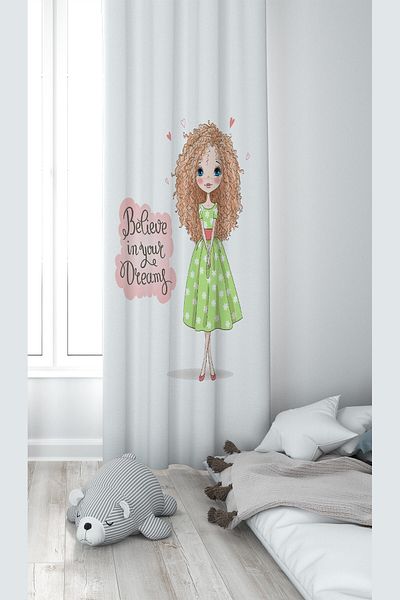 on the clouds Cortina de fundal pentru cameră pentru copii, lavabilă, imprimare digitală cu model prinț alb