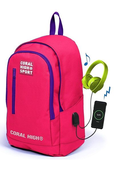 Coral High Set de genți Sport Neon Coral Primar Liceu
