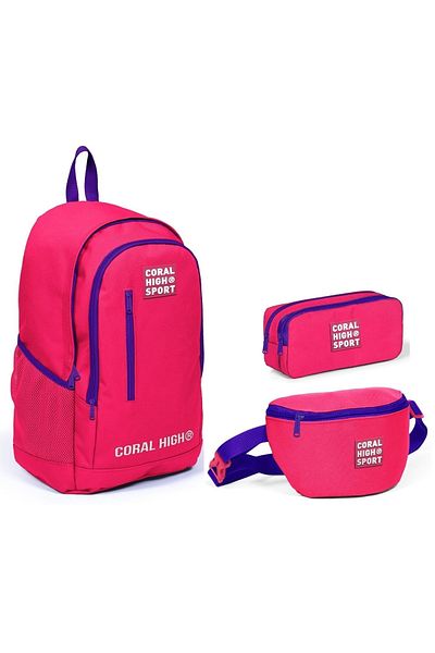 Coral High Set de rucsac Sport Neon Coral Junior High School