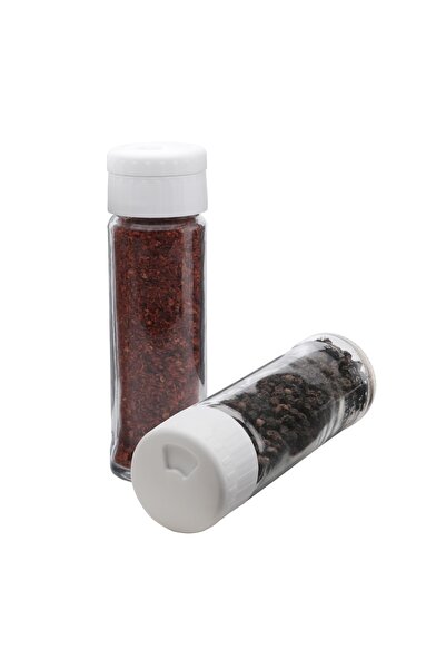 Kenpool وعاء ملح فلفل زجاجي من Lina مع غطاء قابل للتعديل