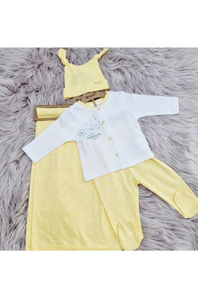 Panda Fly Dandelions Battaniye Tüllü 4 Lü Bebek Takımı