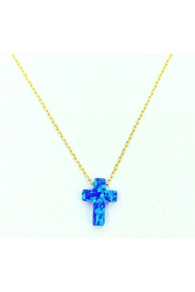 Oriental Kuyumculuk Jewellery Opal Haç Kolye