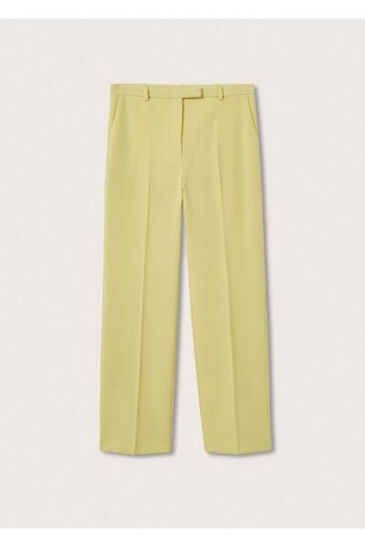 MANGO Woman Düz Kesim Kumaş Pantolon