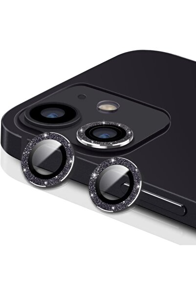 Powerfox İphone 11/12/12 Mini Uyumlu Işıltılı Simli Kamera Lens Koruyucu 2'li...