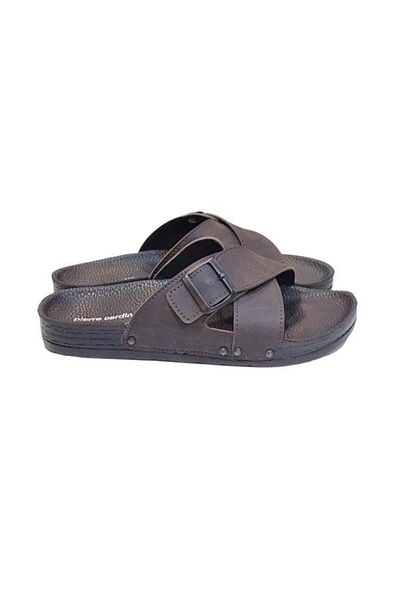 Pierre Cardin Men's Slippers with Cross Buckle