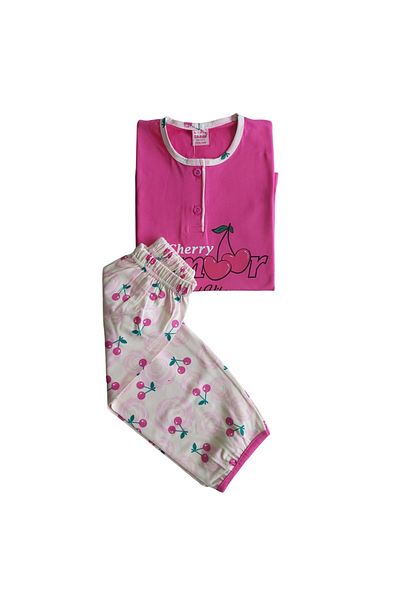 Tarık Girl's Short Sleeve Pajama Set-medium Thick-100% Cotton-1860