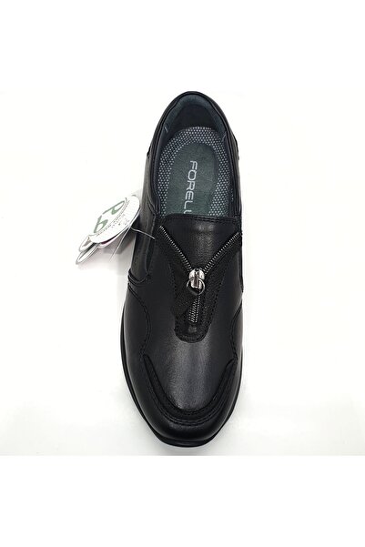 Forelli Teta-g Anatomik Kemik Çıkıntısına Uygun Deri Siyah Ayakkabı 30707