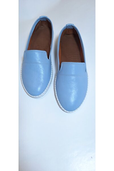 KAPAR Balerini clasici albastru din piele naturala