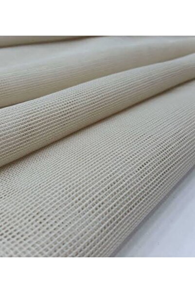 LİLYHOBBYLAND Etuval Yırtılmaz Kare Tel Kırma Tülü Krem Renk Ebat: 50x140 Cm