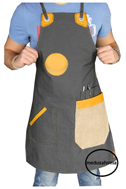 medusaforma مريلة مطبخ ذات حزام متقاطع ماستر شيف كافيه شيف نادل كوك تصفيف الش...