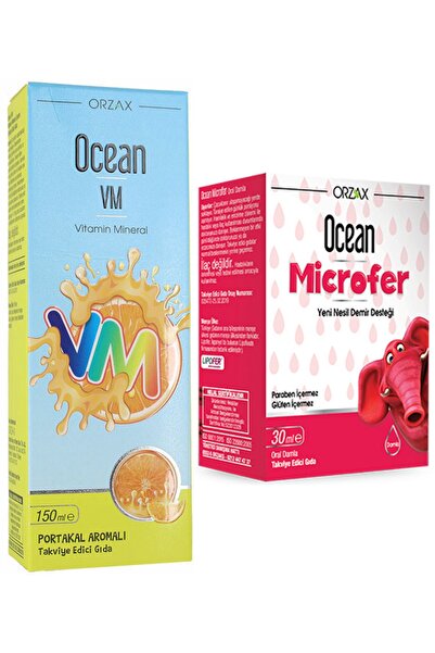 Ocean Vitamin Mineral Şurup 150ml + Microfer Oral Damla 30 Ml